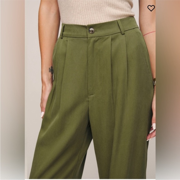 REFORMATION Mason Pant .19 in Green Size 6P - Picture 3 of 10